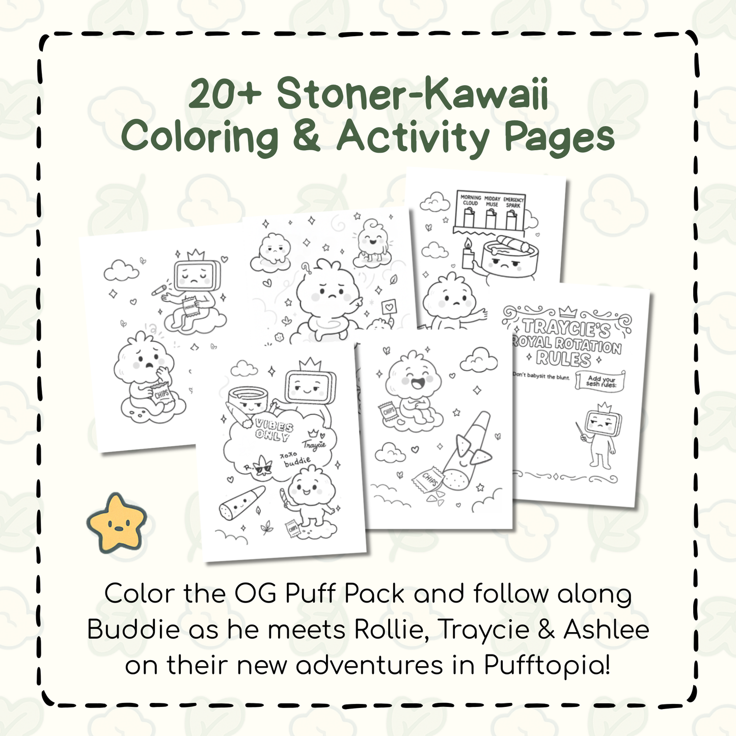 Blooming Of Buddie Print Coloring Book