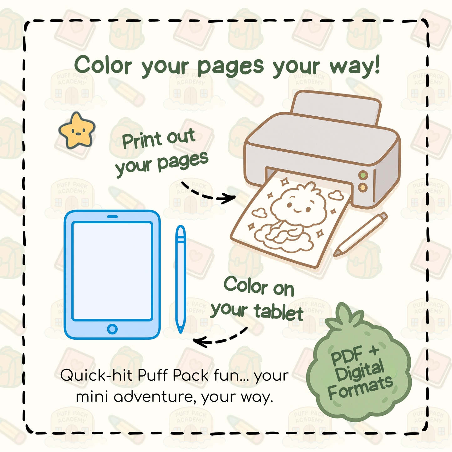 First Day Back Mini Digital Coloring Book