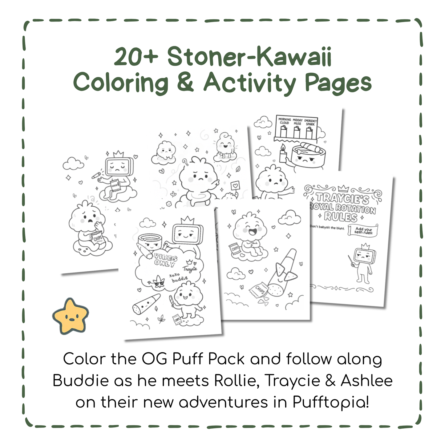 Blooming Of Buddie Print Coloring Book