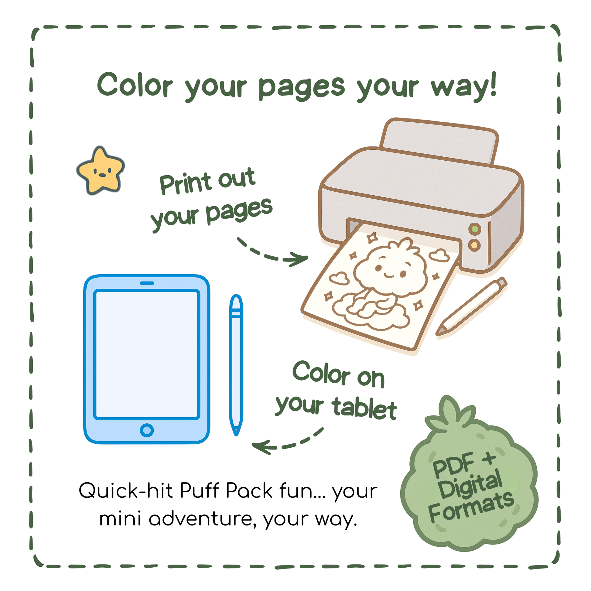 First Day Back Mini Digital Coloring Book