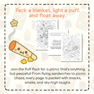 Picnic In The Clouds Mini Digital Coloring Book