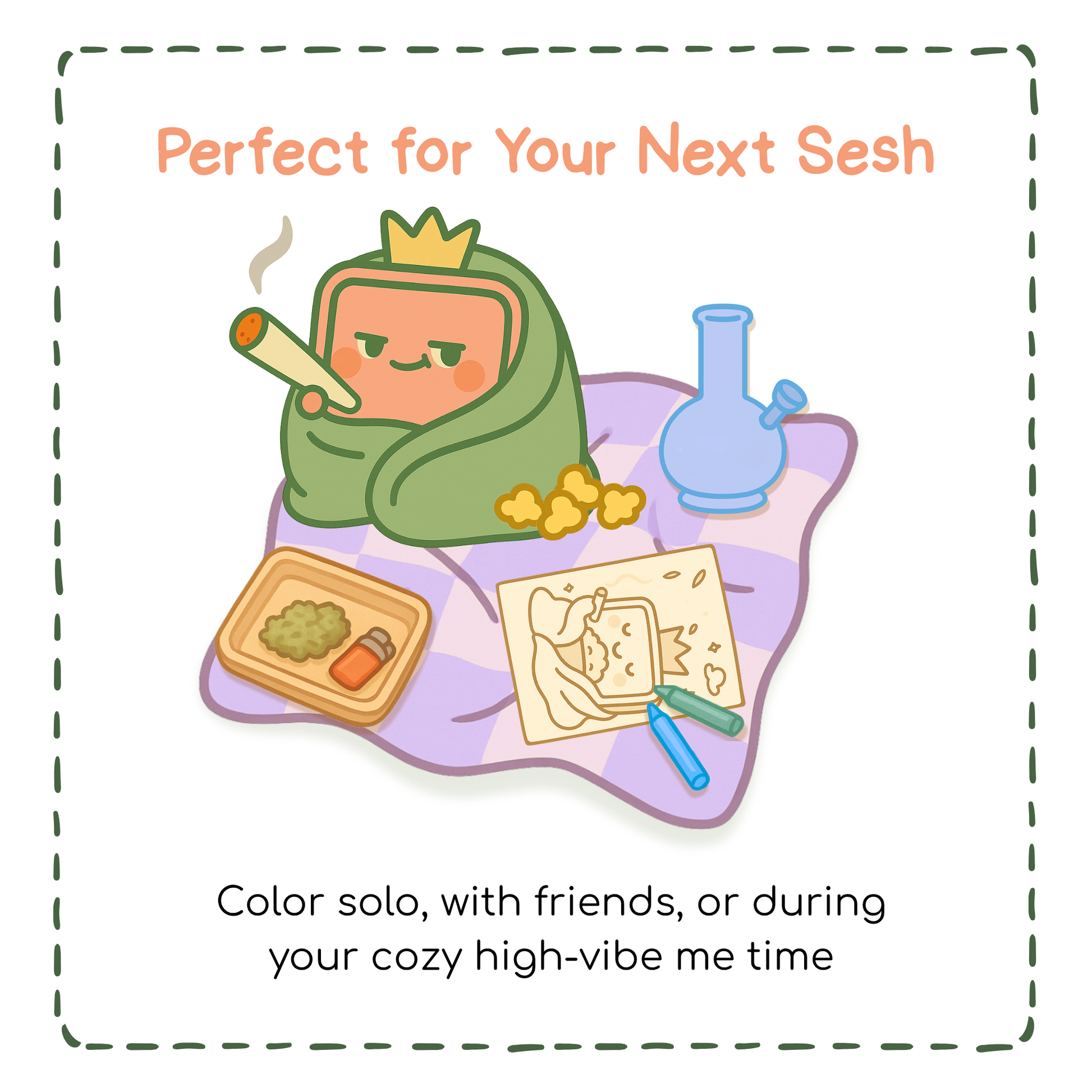 Picnic In The Clouds Mini Digital Coloring Book